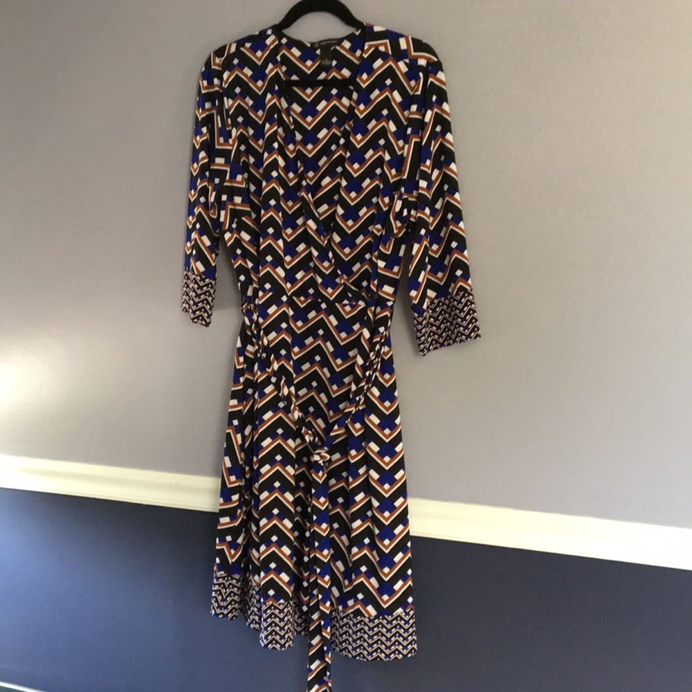 INC concepts 2x vneck belted dress